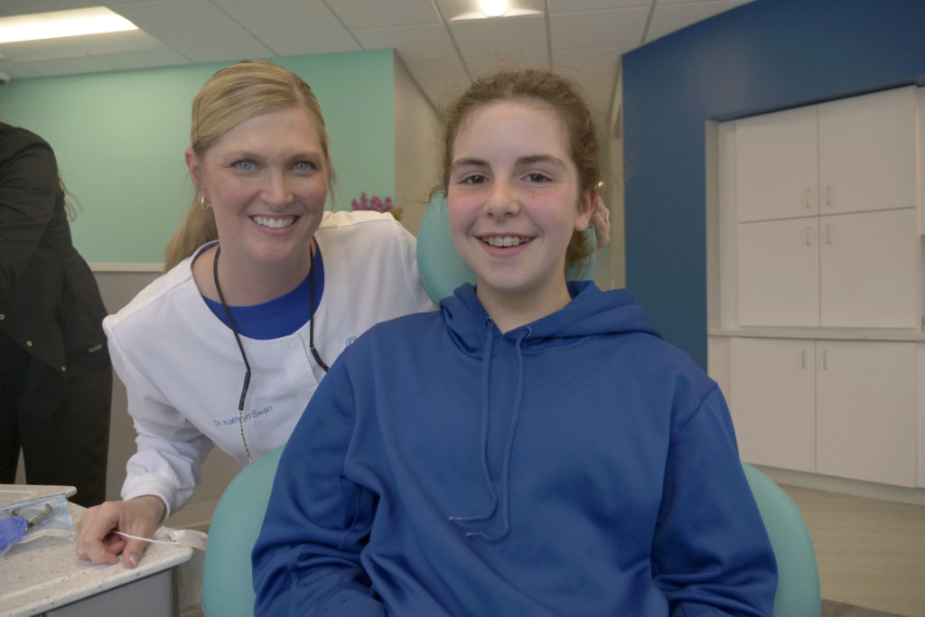 Dr. Swan with a patient